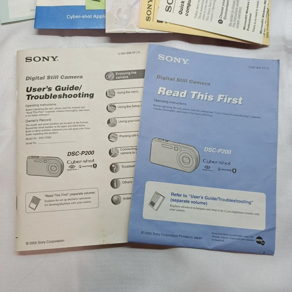 Sony Cyber-shot DSC-P200 Digital Camera 7.2 MP 3x Optical Zoom Auto Focus Silver